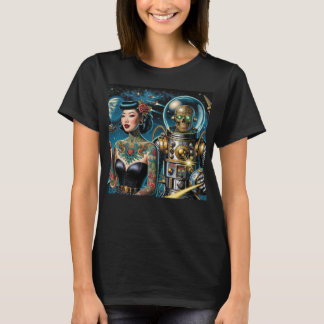 Camiseta Exploradores Espaciais Retrô