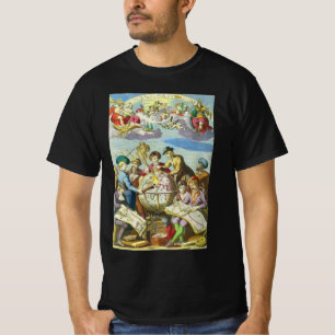 Camiseta Exploradores Vintage com Mapa de Globo Antigo, 154
