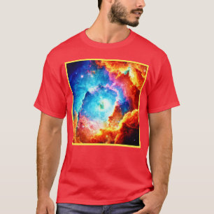 Camiseta Explorando a Arte Nebula Colorida