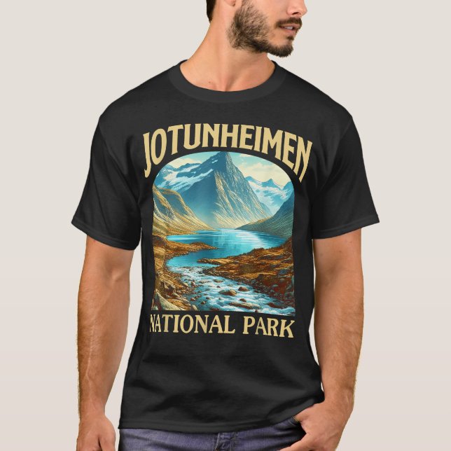 Camiseta Explorando a Natureza do Parque Nacional Jotunheim (Frente)