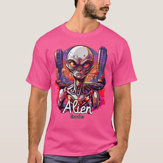 Camiseta Explorando encantamento extraterrestre (Frente)