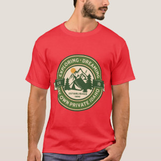 Camiseta Explorando Sonhando Meu Próprio Idaho Privado Exce
