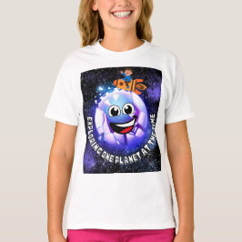 Camiseta Explorando um planeta de cada vez . menino em um f