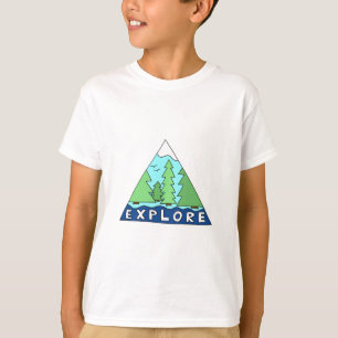 Camiseta Explorar a natureza ao ar livre montanhas selvagen