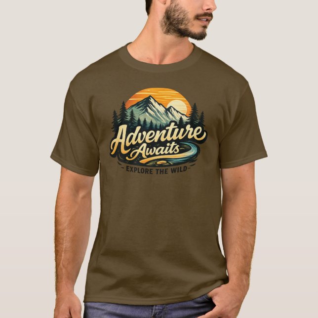 Camiseta Explorar a Natureza - Aventura Espera (Frente)