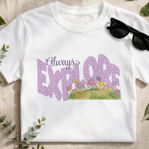 Camiseta Explorar Jardim Caprichoso Roxo Suave