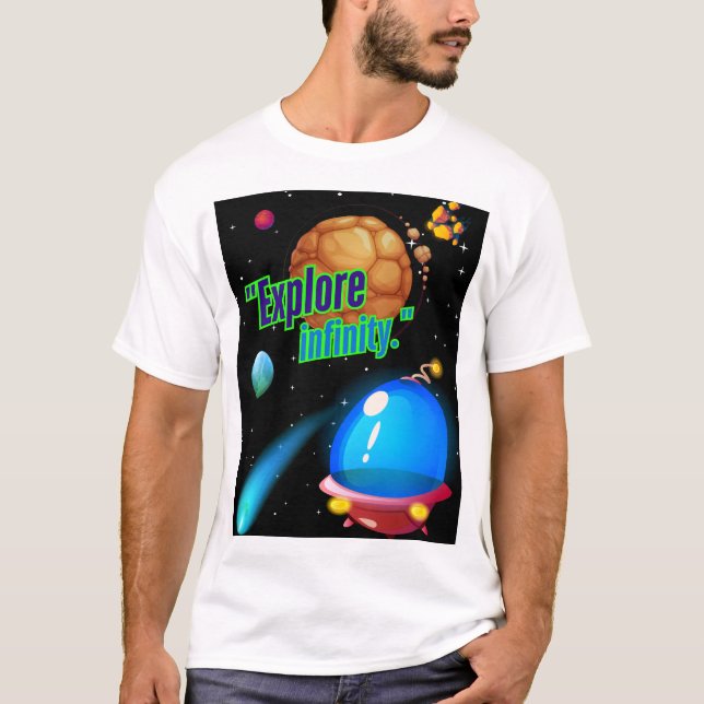 Camiseta Explorar o infinito (Frente)