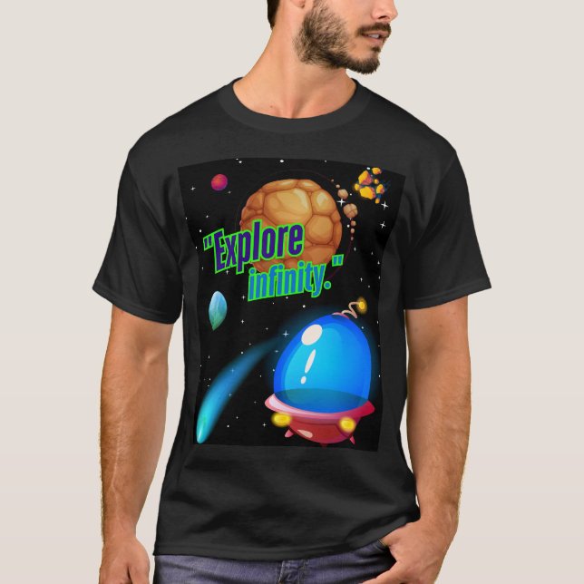 Camiseta Explorar o infinito (Frente)