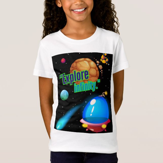 Camiseta Explorar o infinito (Frente)