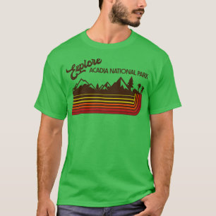 Camiseta Explorar o Parque Nacional Acadia Retro 70s80s Str
