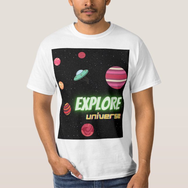 Camiseta explorar o universo (Frente)