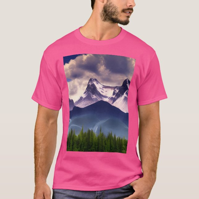 Camiseta Explorar Paisagens de Montanha Ativas (Frente)
