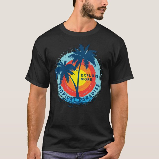 Camiseta Explorar Paraíso Tropical (Frente)