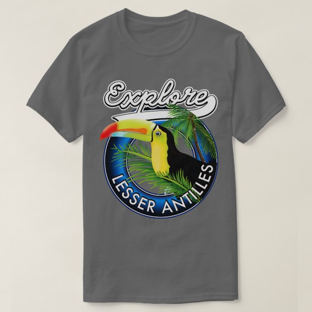 Camiseta Explorar pássaro tucano das antilhas menores (Frente do Design)