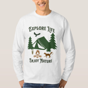 Camiseta Explore a vida, aproveite a natureza