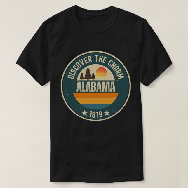 Camiseta Explore Alabama - Aventura do Estado  (Frente do Design)