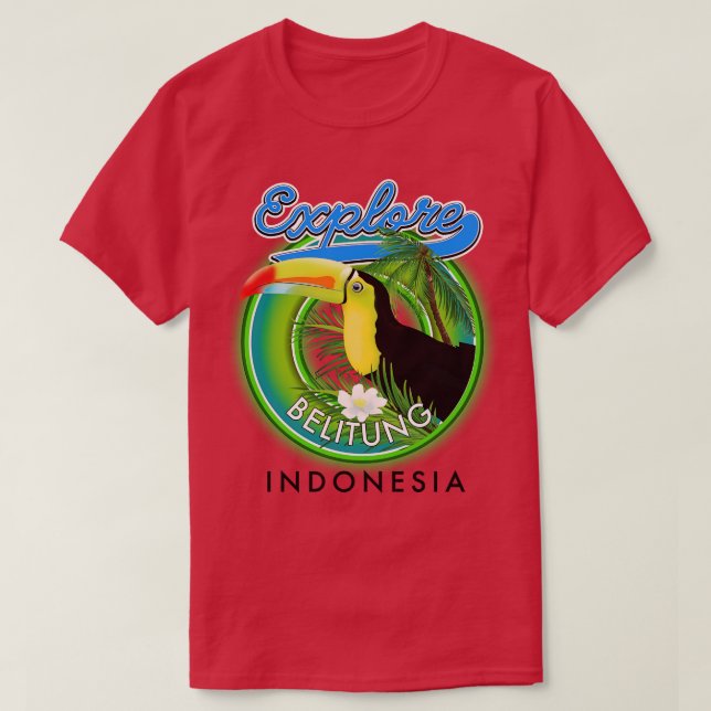 Camiseta explore Belitung Island Belitung viagem (Frente do Design)