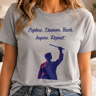 Camiseta Explore Descubra Ensine Inspire Repita Ciência Vid