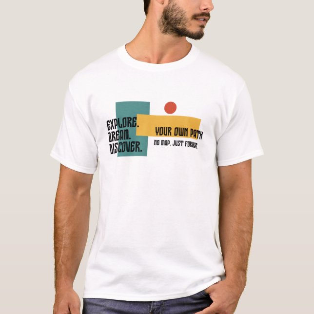 Camiseta Explore Dream Discover Minimalist Adventure T-Shir (Frente)