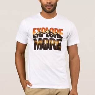 Camiseta Explore Mais Aventura ao Ar Livre em Montanhas Vin