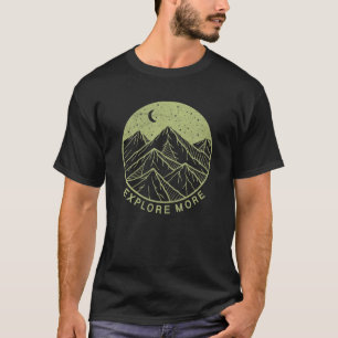 Camiseta Explore Mais Montanhas Vintage Fora de Viagem Natu