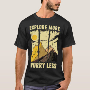 Camiseta Explore Mais Preocupe Menos Montanha Explorador Ca