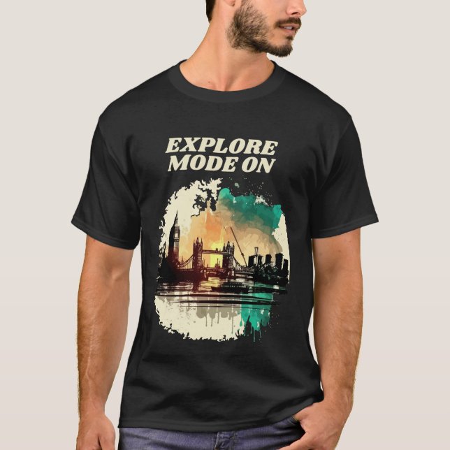 Camiseta EXPLORE MODE ON - Aventura (Frente)