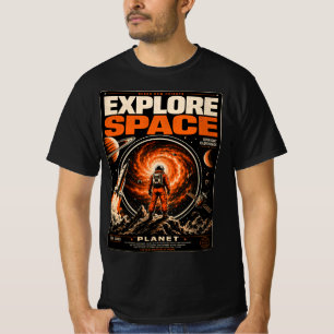 Camiseta Explore o Espaço – Retro Ficção Científica
