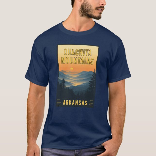 Camiseta Explore o Esplendor Cênico das Montanhas Ouachita (Frente)