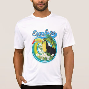 Camiseta Explore o logotipo do viagem Aruba