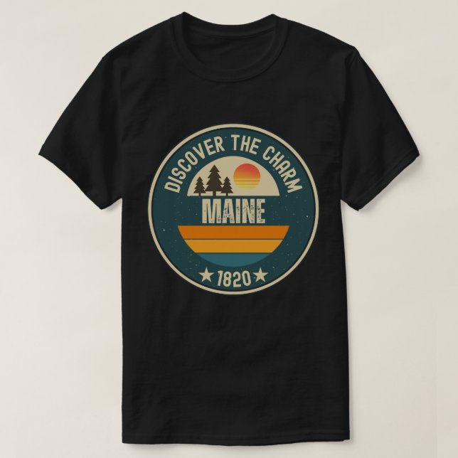 Camiseta Explore o Maine - Designs para Todo Amante (Frente do Design)