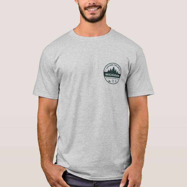 Camiseta Explore o Mitt, Michigan Mens T-Shirt (Frente)