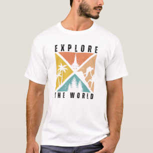 Camiseta Explore o Mundo – Camisa de Aventura de V