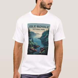 Camiseta Explore o paraíso remoto de Isle Royale Michigan