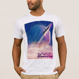 Camiseta Explore o poster do espaço do vintage do universo