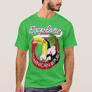 Camiseta Explore o retrato da República Dominicana