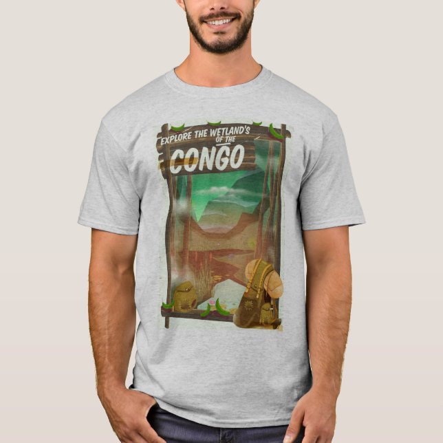 Camiseta Explore os Pântanos do Congo (Frente)