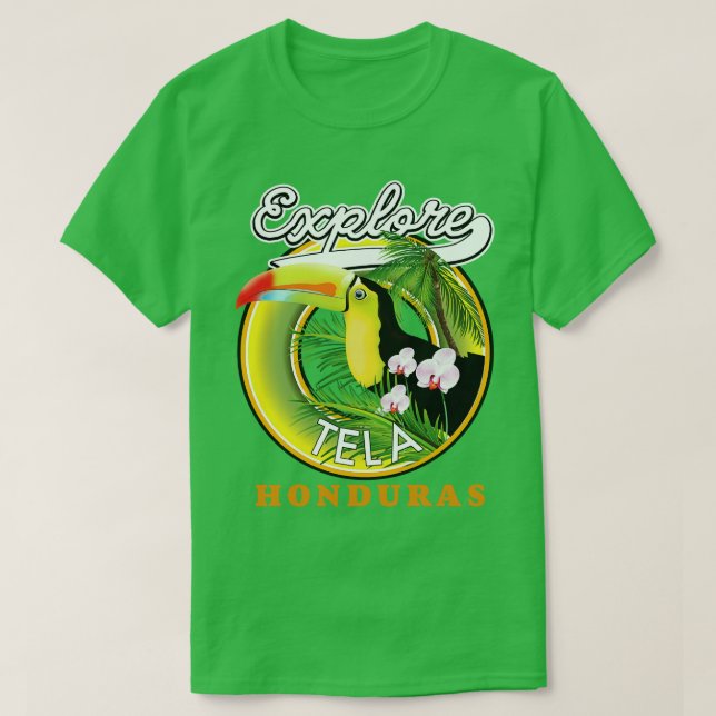 Camiseta Explore Tela Honduras viagem (Frente do Design)