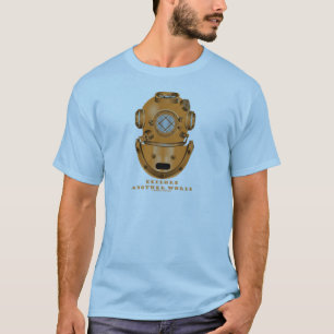 Camiseta Explore um outro mundo (o capacete do mergulho