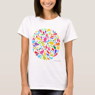 Camiseta Explosão colorida da forma