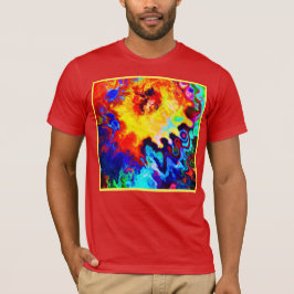 Camiseta Explosão Colorida de Padrão