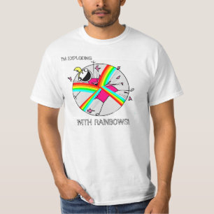 Camiseta Explosão com t-shirt dos arcos-íris