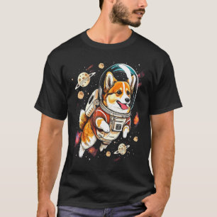 Camiseta Explosão com um cão no Espaço Cute Pembroke Welsh