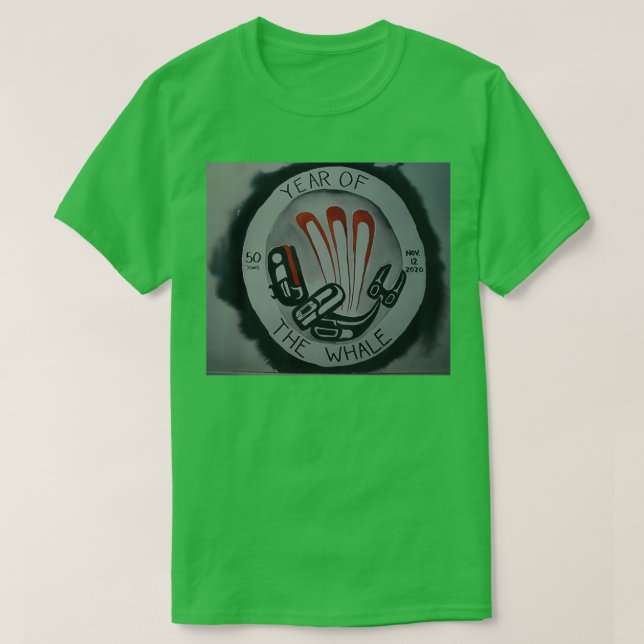 Camiseta Explosão da versão nativa da baleia (Frente do Design)