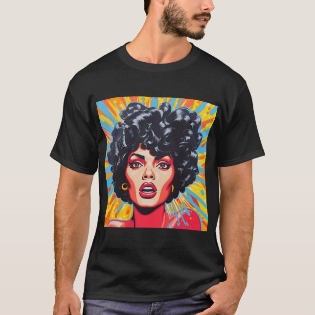 Camiseta Explosão de arte pop (Frente)