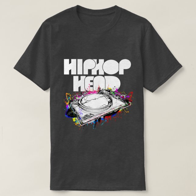 Camiseta Explosão de Fim de Cabeça de HipHop (Frente do Design)