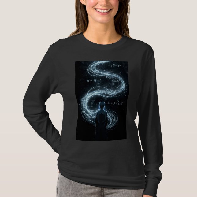 Camiseta Explosão de Luz de Equação de Física (Frente)