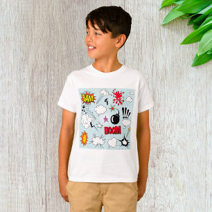 Camiseta Explosão de Quadrinhos Retrô Pop Art