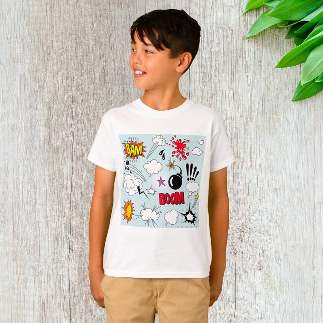 Camiseta Explosão de Quadrinhos Retrô Pop Art (Criador carregado)