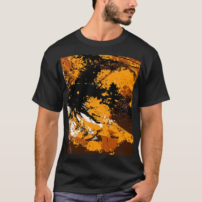 Camiseta Explosão de tinta: Abstratos coloridas (Frente)
